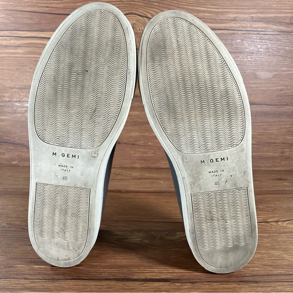 M. GEMI ‘The Lucente’ Gray Leather Sneakers Oxfords Men’s Size 12 (45) Shoes‎